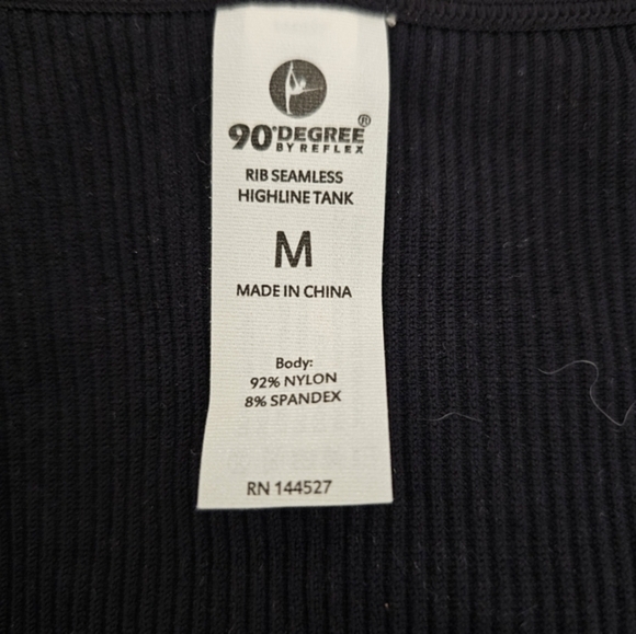 90 Degree by Reflex Ribbed Seamless Tank Women's Size Medium NWT - Picture 4 of 8